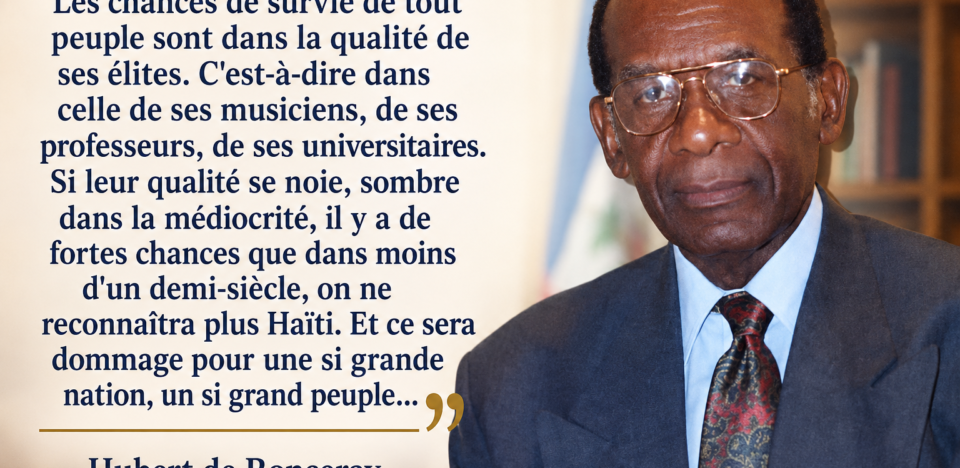 "Haïti éducation survie nation développement élites géopolitique Hubert Ronceray caribéenne"