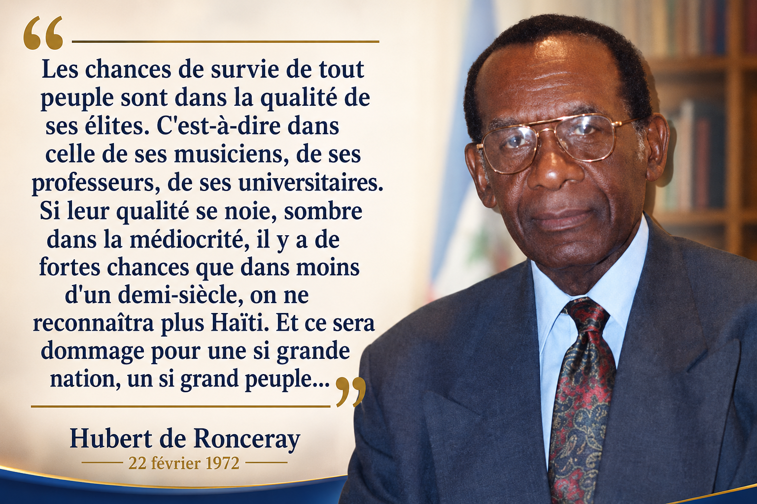"Haïti éducation survie nation développement élites géopolitique Hubert Ronceray caribéenne"