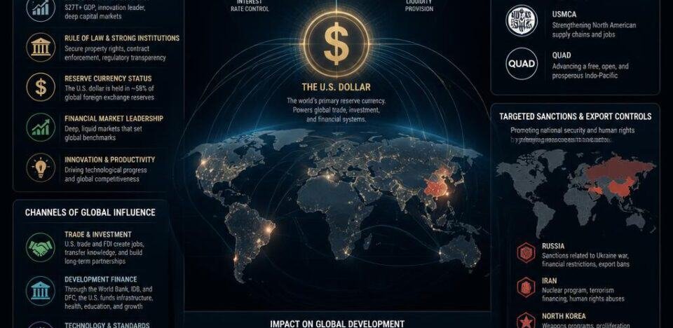 "Politique américaine développement mondial influence économie alliances conflits géopolitique"