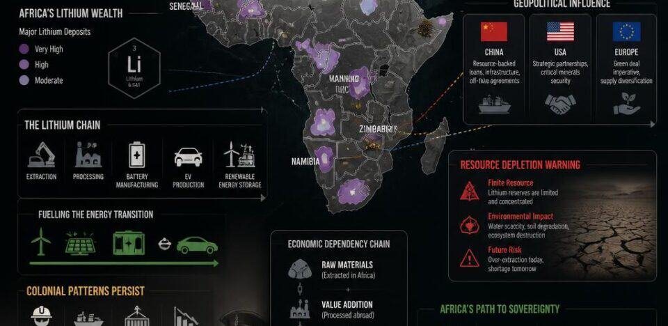 Lithium africain ruée futur ressources minières batteries électriques colonialisme géopolitique