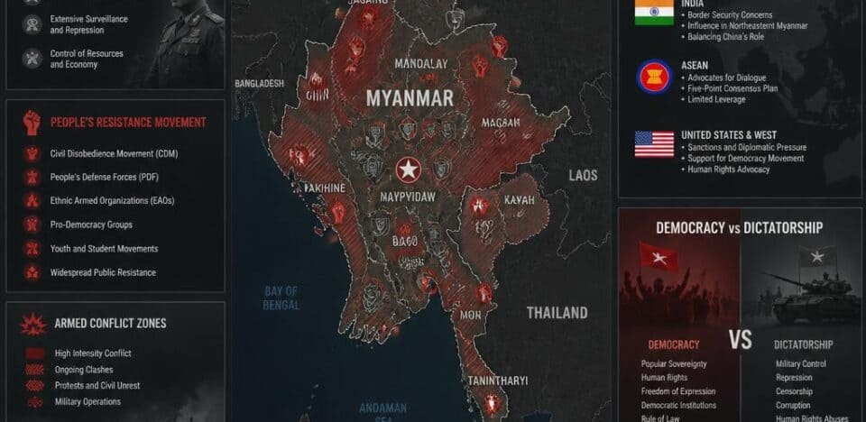Myanmar junte militaire face resistance
