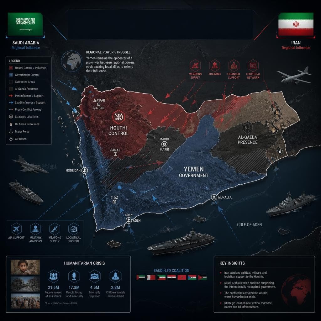 Yemen guerre par procuration Iran Arabie