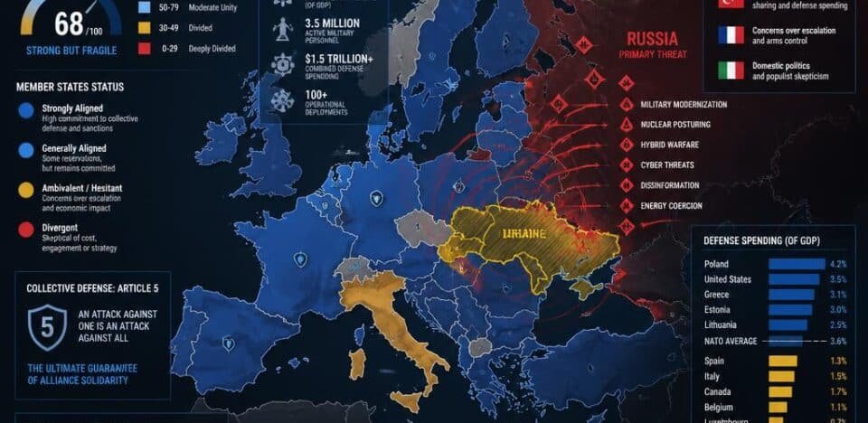 OTAN cohésion face Russie 2026 Alliance atlantique sécurité collective Ukraine expansionnisme russe