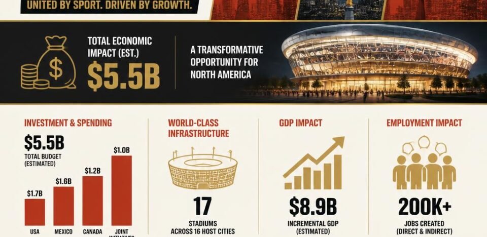 Coupe du Monde 2026 impact économique USA Mexique Canada infrastructure emplois tourisme"